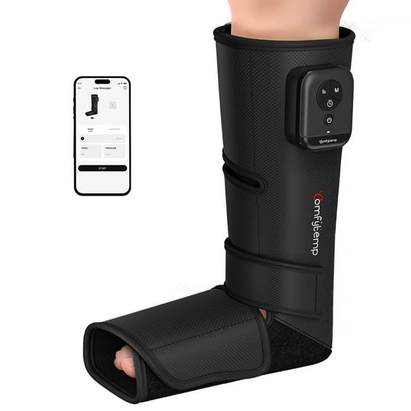 Comfytemp Leg Massager for Circulation,Portable Leg and Foot Compression Massager with 5 Intensities 3 Modes, One Size