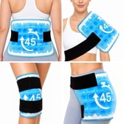 Comfytemp Long-Lasting Ice Pack for Injuries Reusable, 15" x 11" Gel Ice Pack with 2 Detachable Straps, Flexible Cold Pack for Back, Knee, Shoulder, Hip and Leg