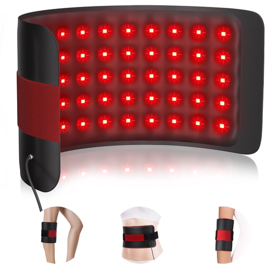 Comfytemp Portable Red Light Pad for Body, 14.4" x 6.1" Soft Fabric LED Wrap with Adjustable Straps for Back, Shoulder, Knee, Arm & Daily Relaxation