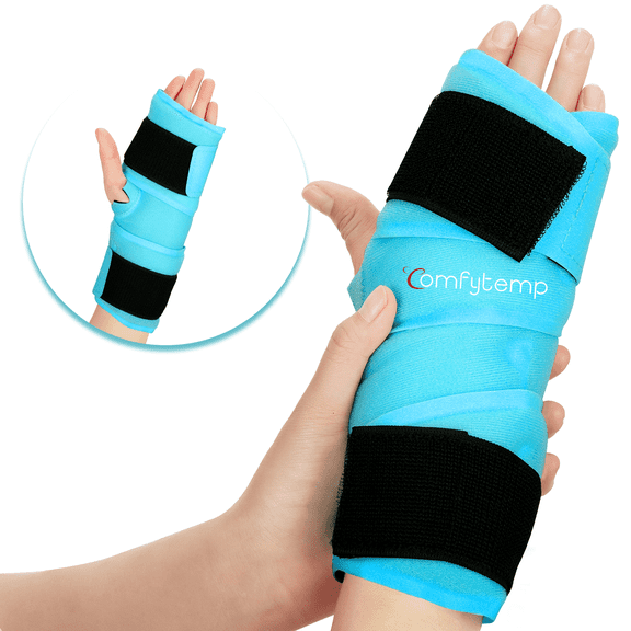 Comfytemp Reusable Hand Wrist Ice Pack Wrap, Adjustable Hot Cold Packs for Hand Injuries, Swelling, Sprains
