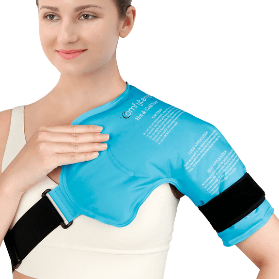 Comfytemp Shoulder Ice Pack for Injuries, 1.98lb Lightweight Cold Compress Wrap for Shoulder and Upper Arm Pain Relief