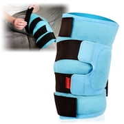 Comfytemp Knee Ice Pack Wrap with 4 Adjustable Straps, Large Reusable Cold Compress for Pain Relief, Compression Support for Post-Surgery, Injuries & Swelling