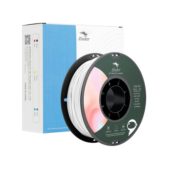 Comgrow Creality 220 Toughness 1.75mm White Printer Filaments, 02mm Diameter, Multipack