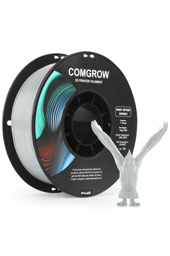 High-Speed 3D Printer Filament PLA,1.75mm 3D Printer Material,Dimensional Accuracy +/- 0.02 mm, 1KG Spool-Gery