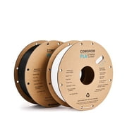 Comgrow PLA 3D Printer Filament, 3D Printer PLA Filament 1.75mm, Dimensional Accuracy +/- 0.02 mm, 1KG Spool PLA Black and White