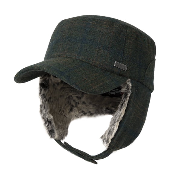 Comhats Mens Winter Baseball Army Cap Trapper Warm Lined Military Hunting Hat Women Faux Fur Ear Flaps Muffs Ski Cold Weather ArmyGreen Medium