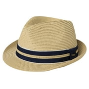 Comhats Summer Straw Sun Hats Panama Fedora Trilby For Men Women Packable Beach Hat Beige X-Large