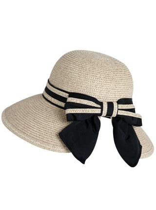 Comhats Sun Hat for Womens Floppy Summer Beach Straw Hats Accessories Wide  Brim SPF 50 Foldable Beige Mixed M at  Women's Clothing store