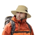 thumbnail image 1 of Comhats Waterproof Bucket Hat for Men Women, Outdoor Hat for Walking Golf Safari Fishing Hiking - Rain Hats - UPF 50+ Sun Hat Adjustable, Packable, Windproof Khaki XL, 1 of 5