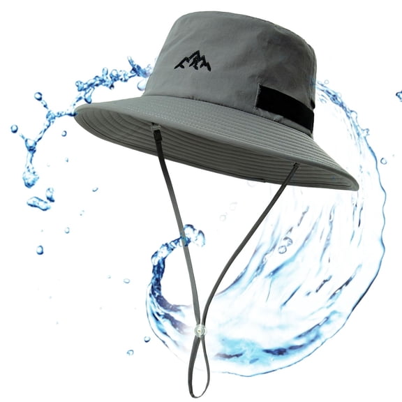 Comhats Waterproof Bucket Hat for Small Head, Outdoor Hat for Walking Golf Safari Fishing Hiking - Rain Hats - UPF 50+ Sun Hat Adjustable, Packable, Windproof M Grey