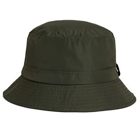 Comhats Waterproof Bucket Sun Rain Hat for Mens Womens Golf Safari Ladies UPF 50+ Packable Windproof Chin Strap Army Green XX-Large XXL