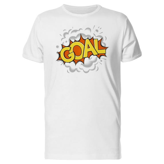 Comic Art Goal On Yellow Letters Tee Men's -Image by Shutterstock