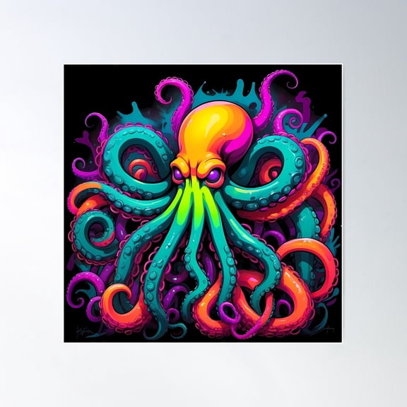 Comic Art: Tentacles #4 Poster Wall Art, Modern Wall Decor For Living Room Bedroom, 16X16 UNFRAMED