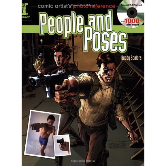 Pre-Owned Comic Artist's Photo Reference - People & Poses: Book/CD Set with 1000+ Color Images (Paperback) 1581807589 9781581807585