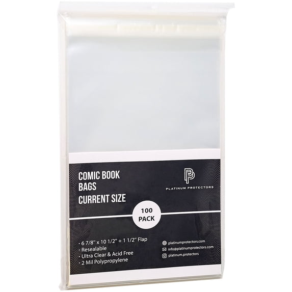 Comic Book Bags for Current/Modern Resealable Premium Sleeves