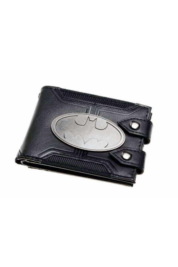 Comic Book Bat Wing Logo Snap Close Bi-Fold Wallet