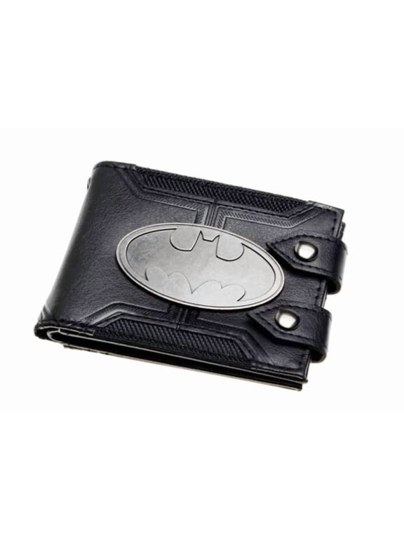 Comic Book Bat Wing Logo Snap Close Bi-Fold Wallet