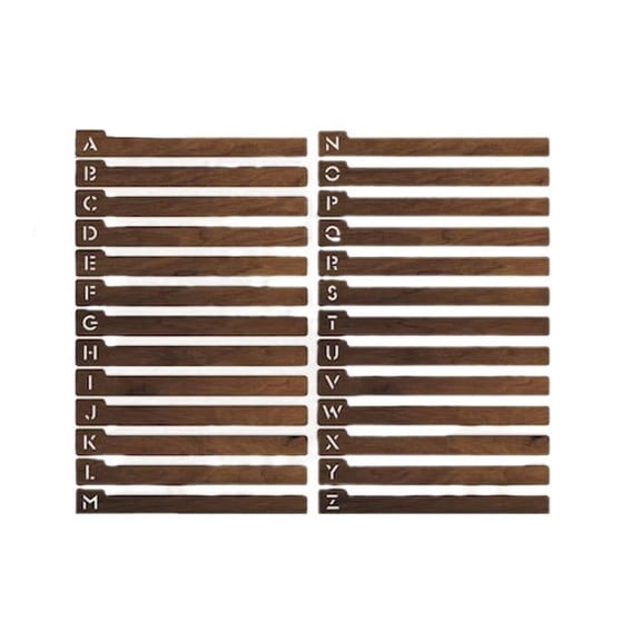 Comic Book Dividers 26 Letter Dividers Wooden Material for Vinyl Record Dividers, Media & Book Organizer