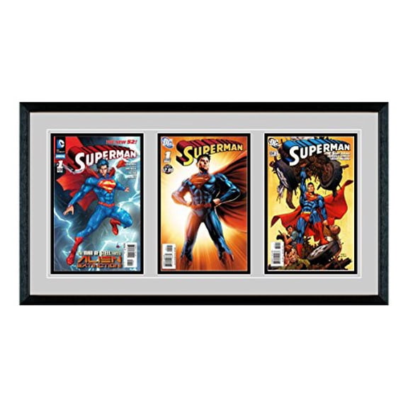 Comic Book Frame | Black Moulding | UV Protected | Real Glass | Customized for a Modern Comic Book (Triple)