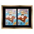 thumbnail image 1 of Comic Book Frame Wall Display with Mat for 2 Bronze Age Comics Published Between 1970 and 1985 - Bronze Comic Frame for 7.25x10.5 Comics, 1 of 5