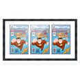 thumbnail image 1 of Comic Book Frame Wall Display with Mat for 3 CGC, CBCS OR PGX Graded Comics - Black Comic Frame for 8.125x13 Comics, 1 of 5