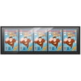 thumbnail image 1 of Comic Book Frame Wall Display with Mat for 5 Current Era Comics Published After 1985 - Black Comic Frame for 6.875x10.5 Comics, 1 of 5
