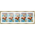 thumbnail image 1 of Comic Book Frame Wall Display with Mat for 5 Golden Age Comics Published Between 1938 and 1956 - Bronze Comic Frame for 7.75x10.5 Comics, 1 of 5