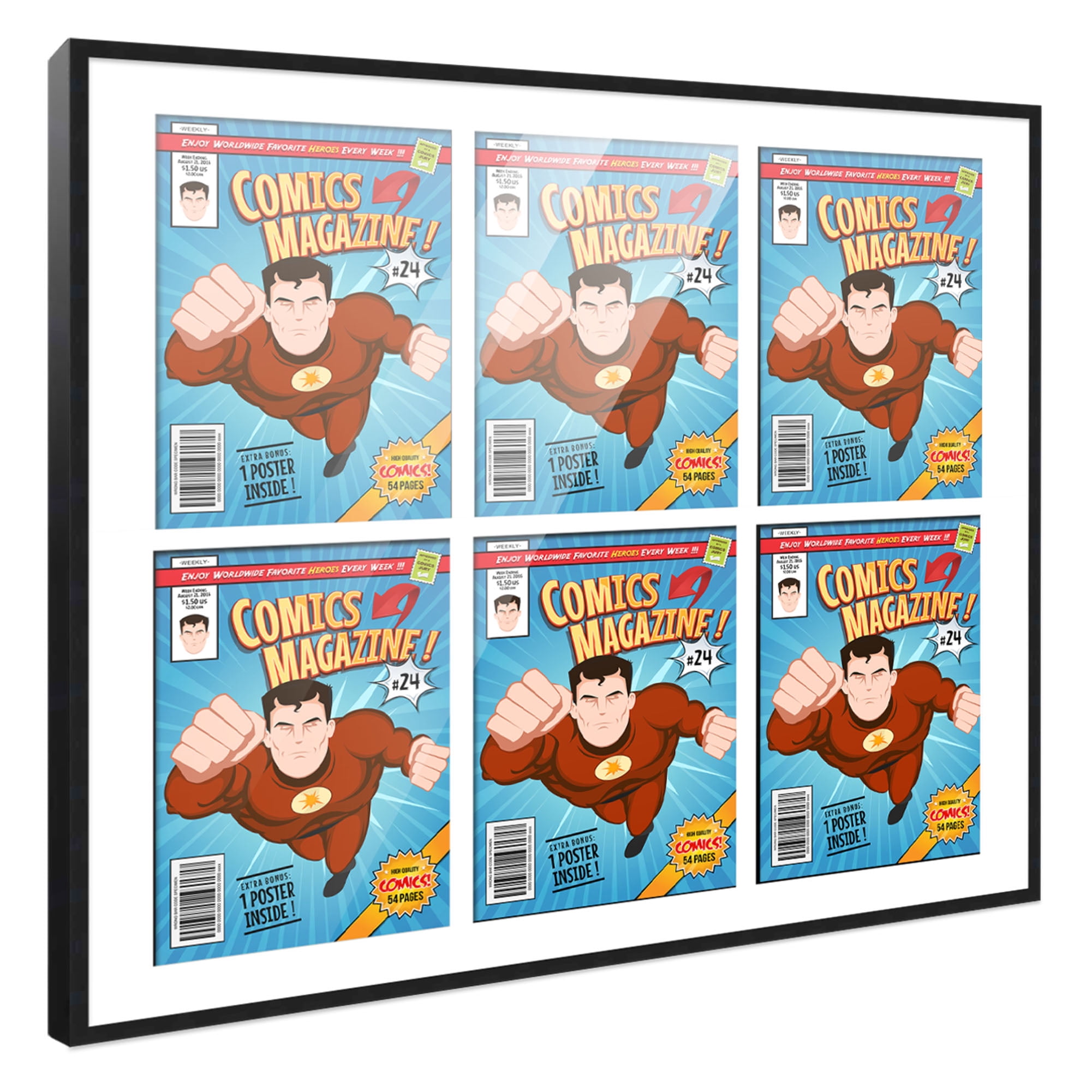 Comic Book Frame with Mat for 6 Golden Age Comics Published Between ...
