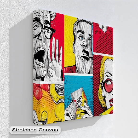 Comic Book Pop Art Art Retro Collage Wall Decor