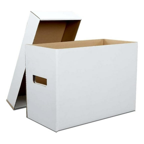 Comic Book Storage Boxes 10 Pack - Short, White, Holds 150-175 Comics - Stackable Cardboard Boxes for Comic Collection, Archival Safe