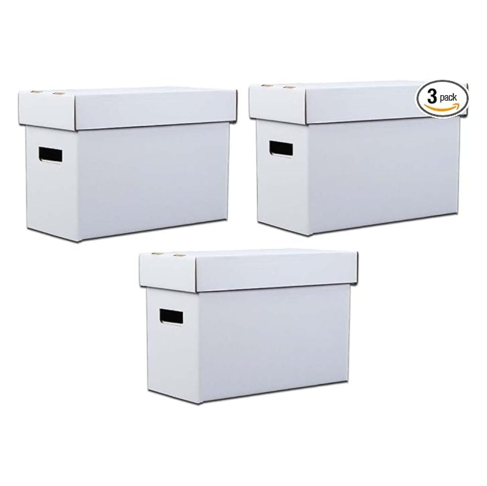 Comic Book Storage Boxes - 3 Pack, Holds 150-175 Comics, Collapsible ...