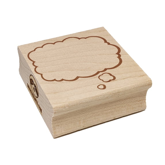 Comic Book Thought Bubble Square Rubber Stamp Stamping Scrapbooking Crafting - Small 1.25in