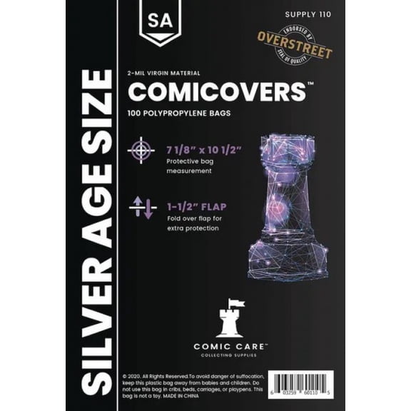 Comicovers Supply 110 Silver Age Size Comic Bags (100 Count)