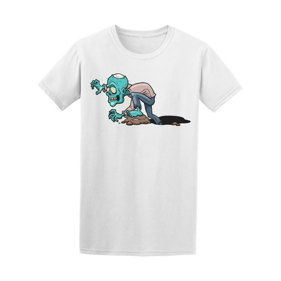 Comic Cartoon Zombie Rising Dead Design Tee - Men T-Shirt, 3XL