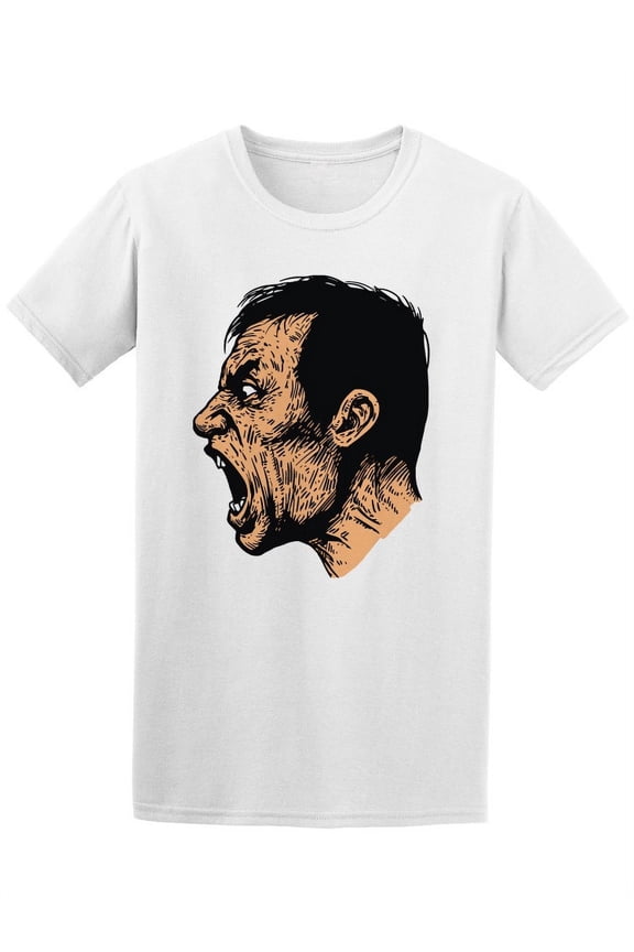 Comic Color Screaming Man T-Shirt Men -Image by Shutterstock, Male XX-Large