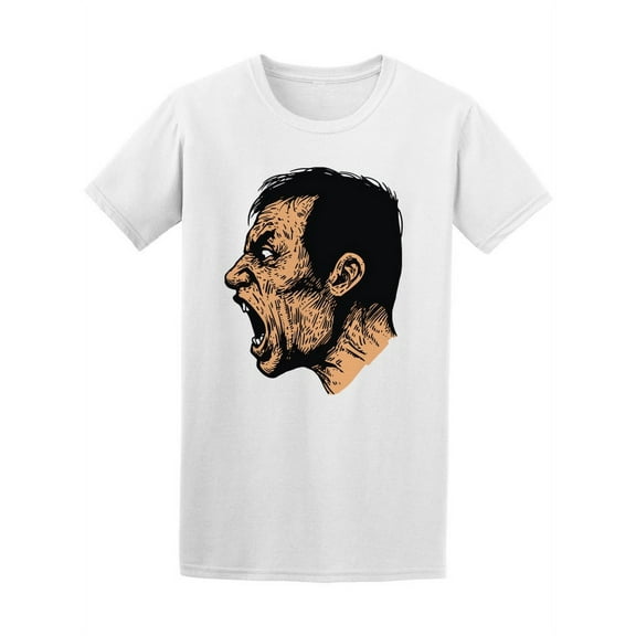 Comic Color Screaming Man T-Shirt Men -Image by Shutterstock, Male x-Large