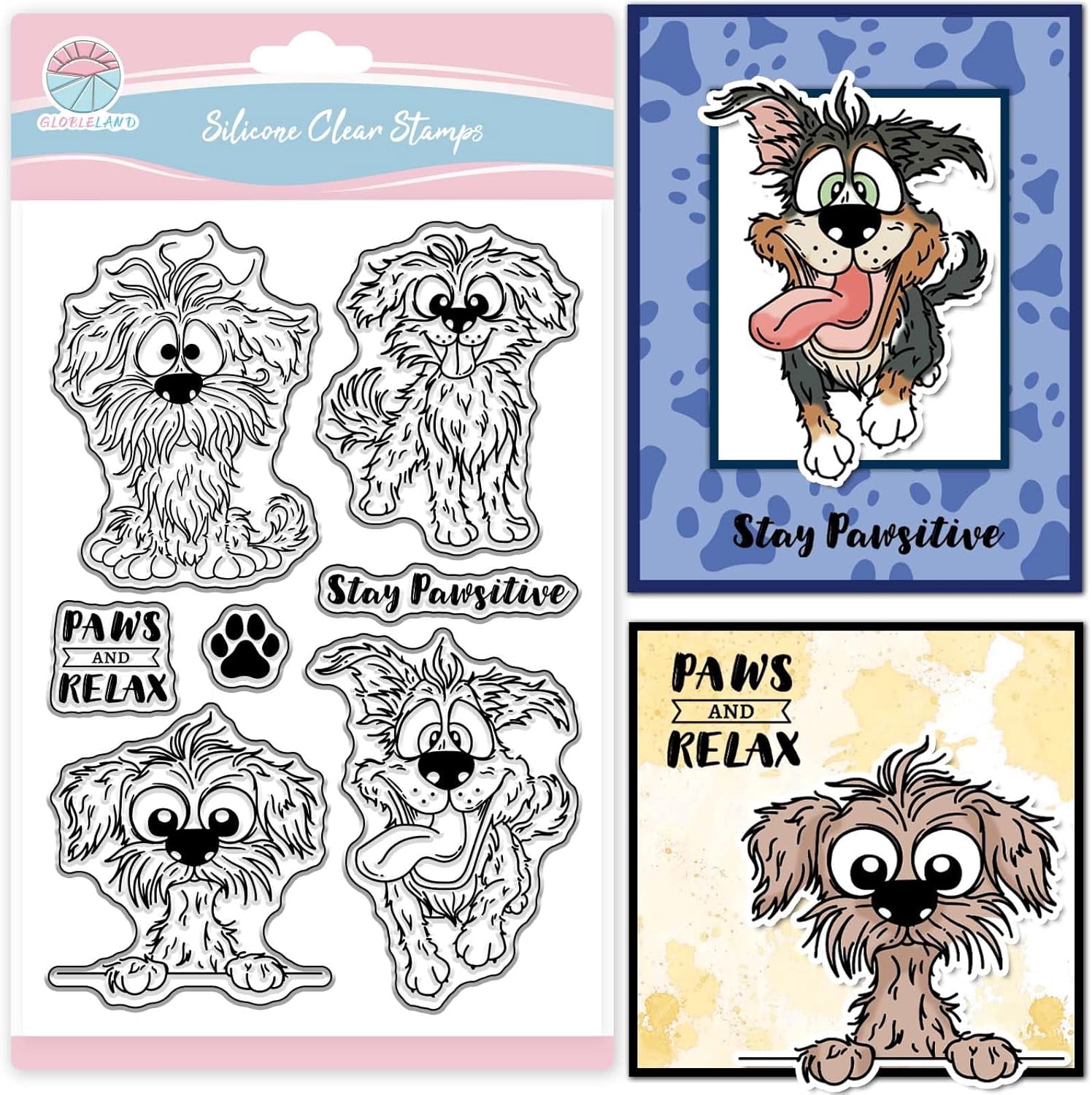 Comic Dog Clear Stamps for Card Making Cartoon Dog Silicone Clear Stamp ...