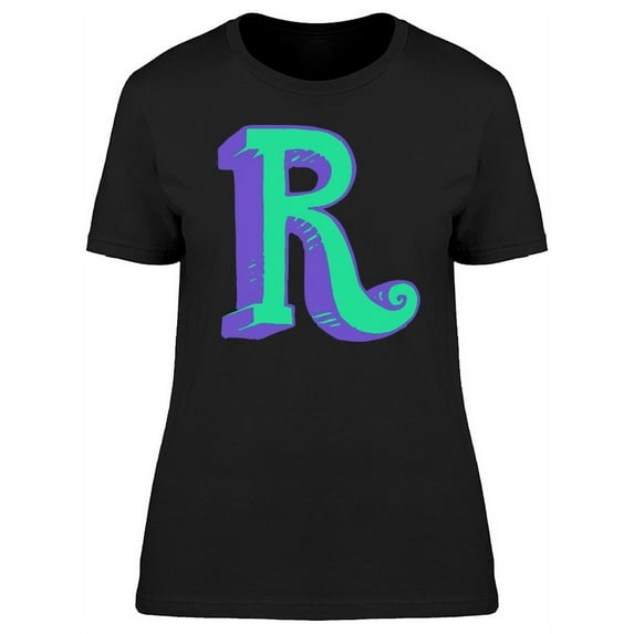 Comic Letter R T-Shirt Women -Image by Shutterstock, Female Large