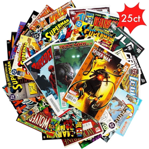 Comic Lot of 25 DC and Marvel Only
