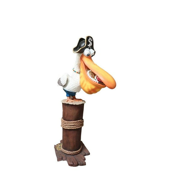 Comic Pelican Pirate Over Sized Statue