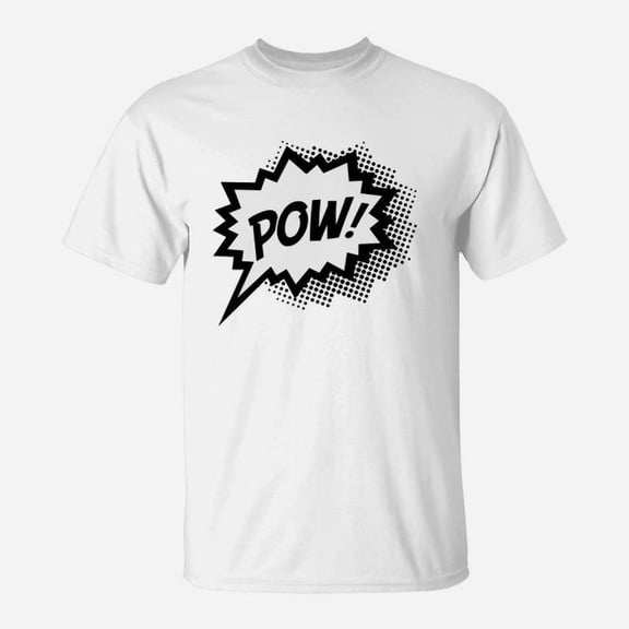 Comic Pow Super Hero Cartoon Fun Speech Bubble Tshirts TShirt