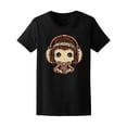 thumbnail image 1 of Comic Strange Girl Headphones T-Shirt Women -Image by Shutterstock, Female Small, 1 of 2