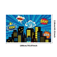 thumbnail image 1 of Comic Style Cityscape Background Banner with Explosion Elements Party Decorations Photo Props Backdrop for Kids Party Themed Party Cosplay Party, 1 of 7