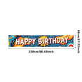 thumbnail image 1 of Comic Style Happy Birthday Banner with Toy Guns and Target Elements Background Backdrop Decor Party Supplies Birthday Decoration Photography Props Birthday Party Decorations, 1 of 7