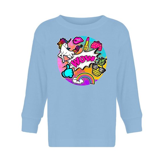 Comic Style Icons Long Sleeve Toddler -Image by Shutterstock,  3 Toddler