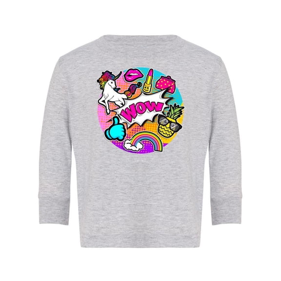 Comic Style Icons Long Sleeve Toddler -Image by Shutterstock,  4 Toddler