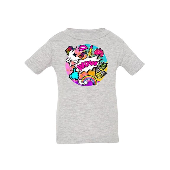 Comic Style Icons T-Shirt Infant -Image by Shutterstock,  12 Months
