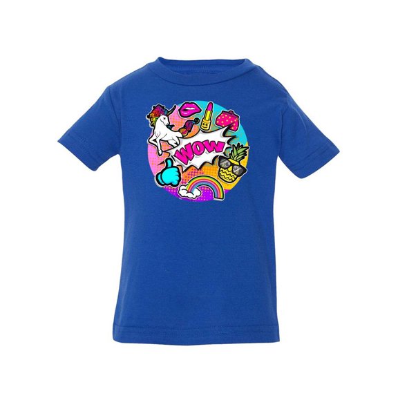 Comic Style Icons T-Shirt Infant -Image by Shutterstock,  6 Months