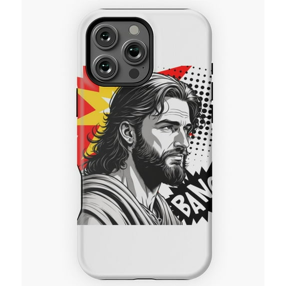 Comic Style Jesus Christian Phone Case for iPhone 16 15 14 13 12 11 Pro Max
