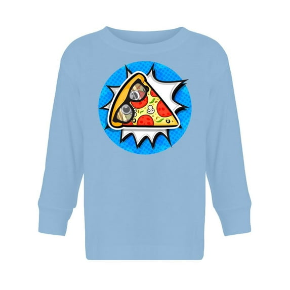 Comic Style Pizza Long Sleeve Toddler -Image by Shutterstock, 2 Toddler